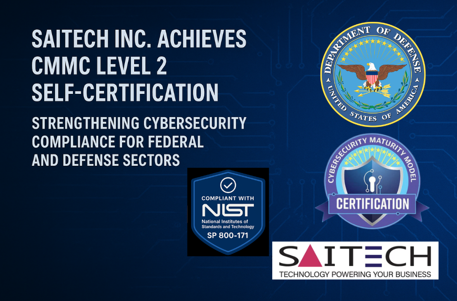 Saitech Inc. Achieves CMMC Level 2 Self-Certification: Strengthening Cybersecurity Compliance for Federal and Defense Sectors