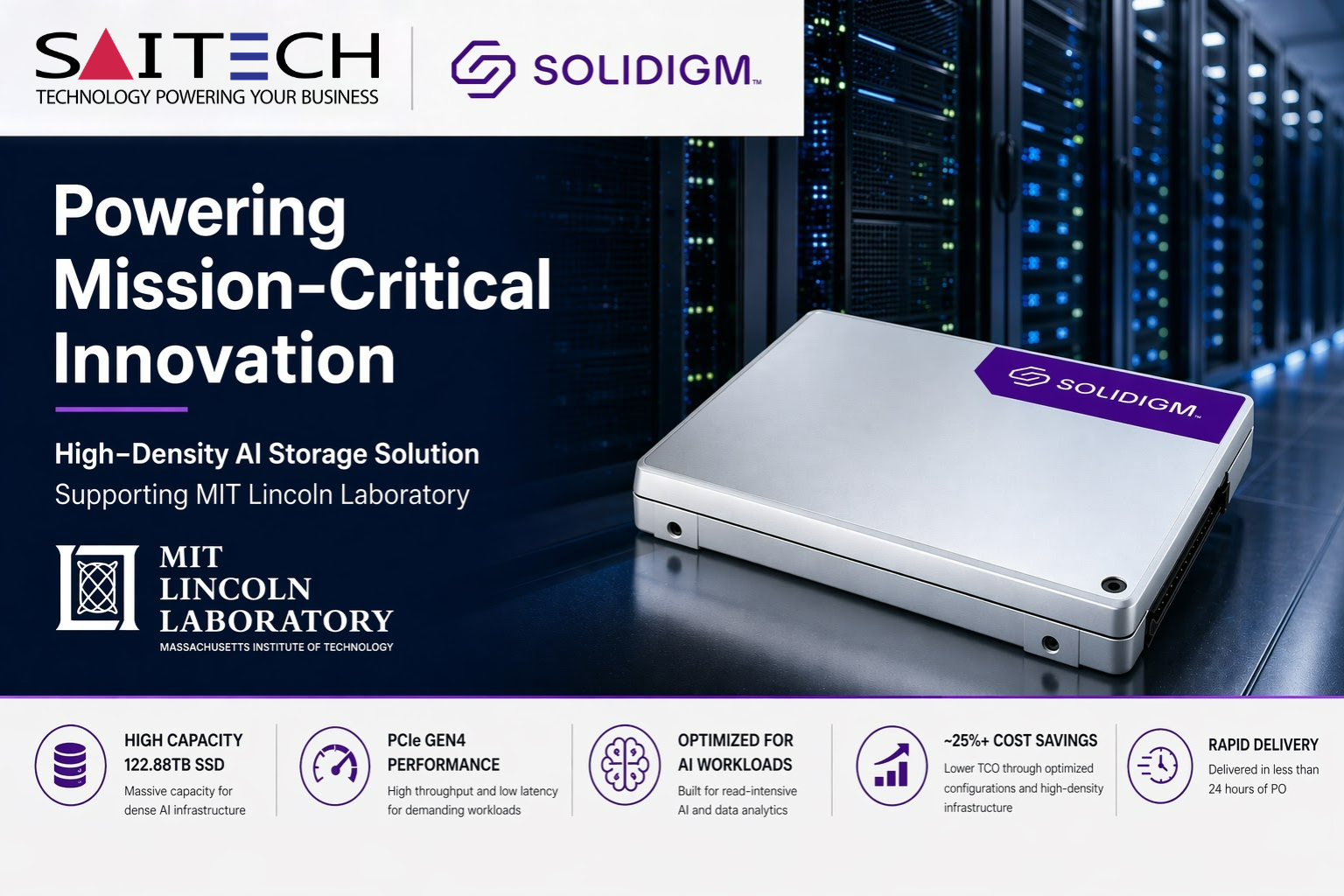 Saitech Supports MIT Lincoln Laboratory