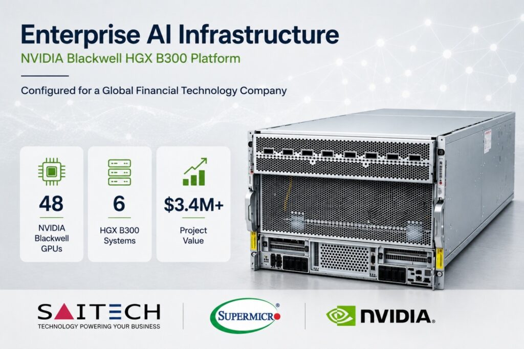 Saitech Configures Multi-Million-Dollar NVIDIA Blackwell AI Infrastructure for a Global Financial Technology Company