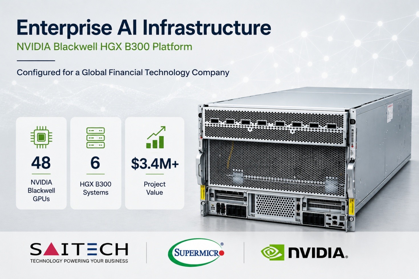 Saitech Configures Multi-Million-Dollar NVIDIA Blackwell AI Infrastructure for a Global Financial Technology Company